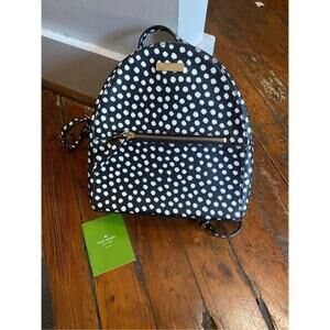 Kate Spade NWOT Laurel Way Musical Dot Black White Sammi Backpack, MSRP $540